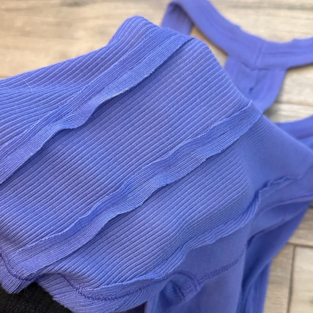 Free People Movement Racerback Tank Tops - Purple and Black - Picture 9 of 9